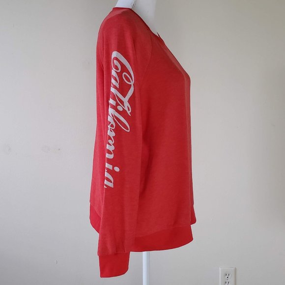 UO PST So Soft Californi Sweatshirt Red Size Small - Picture 5 of 13
